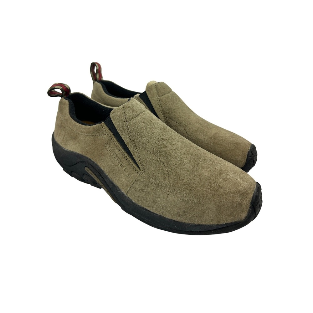 Merrell Jungle Moc Taupe Suede Slip On Hiking Walking Shoes Gorpcore Mens 9.5